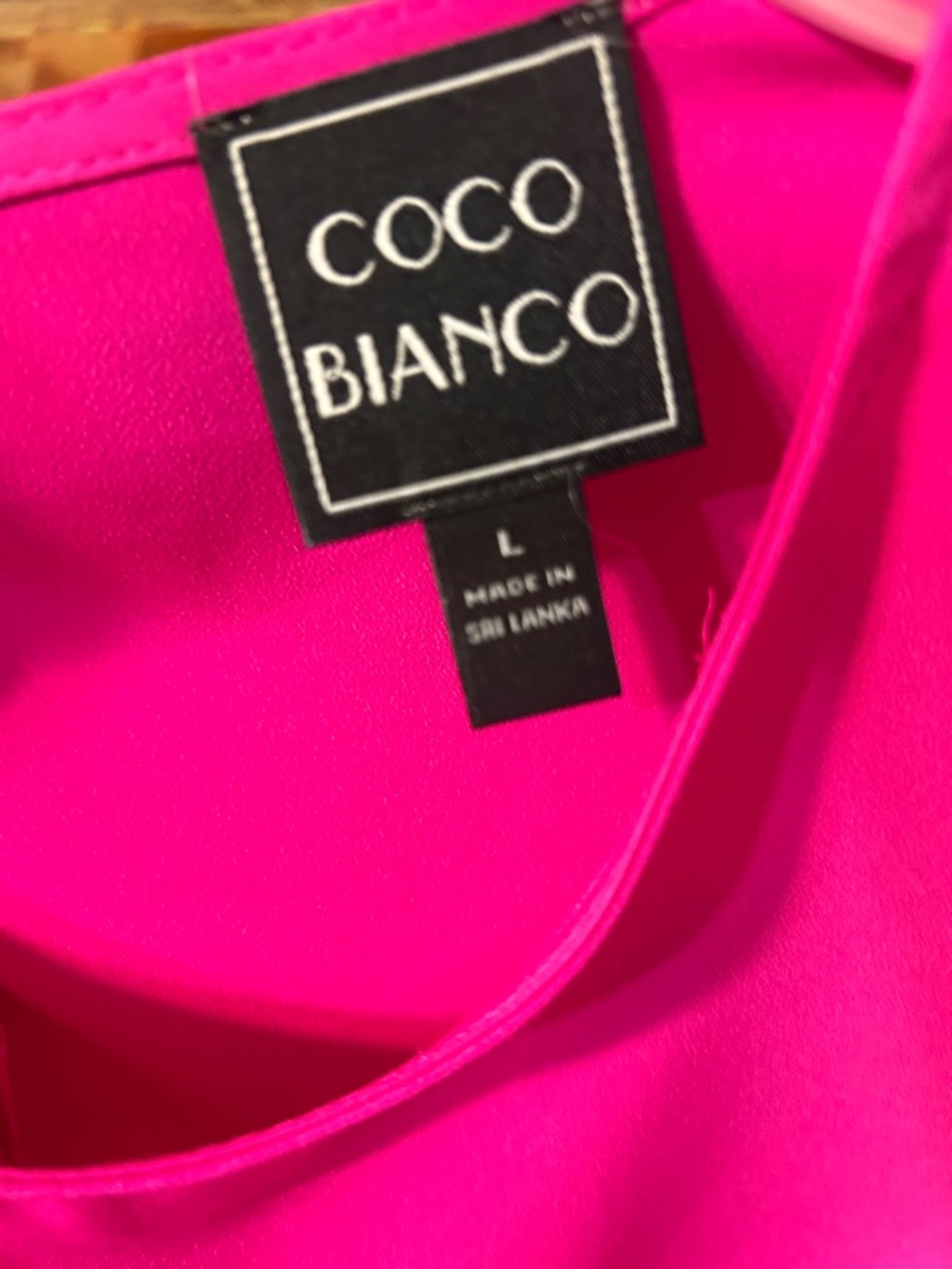 Coco Bianco Hot Pink Ruffle-Hem Blouse - Picture 2 of 2